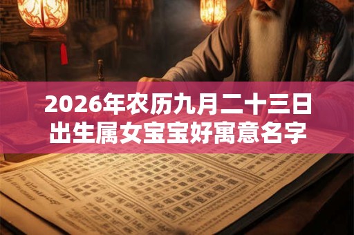 2026年农历九月二十三日出生属女宝宝好寓意名字