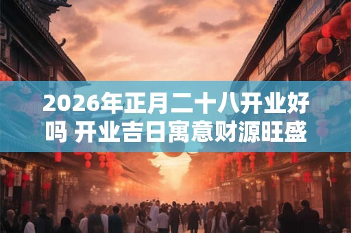 2026年正月二十八开业好吗 开业吉日寓意财源旺盛