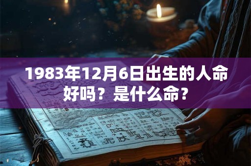1983年12月6日出生的人命好吗？是什么命？