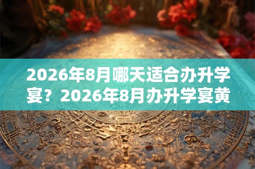 2026年8月哪天适合办升学宴？2026年8月办升学宴黄道吉日查询