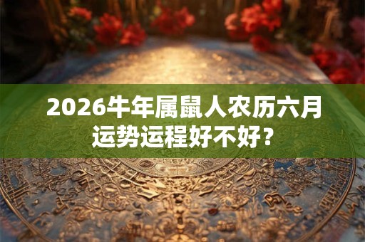 2026牛年属鼠人农历六月运势运程好不好？
