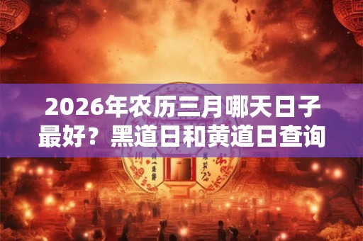 2026年农历三月哪天日子最好？黑道日和黄道日查询