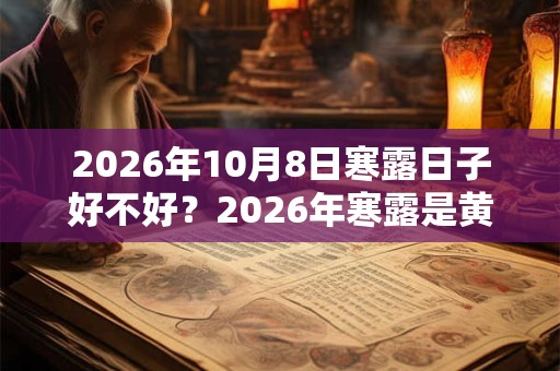 2026年10月8日寒露日子好不好？2026年寒露是黄道吉日吗？