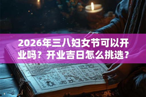 2026年三八妇女节可以开业吗？开业吉日怎么挑选？