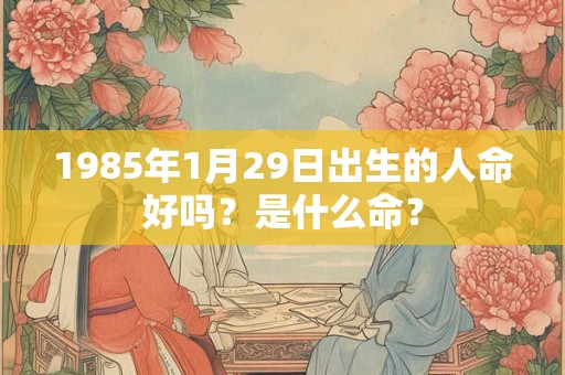 1985年1月29日出生的人命好吗？是什么命？