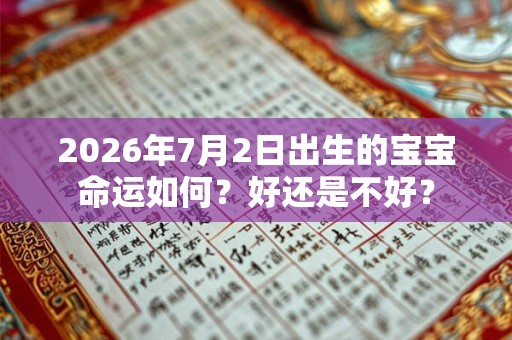 2026年7月2日出生的宝宝命运如何？好还是不好？