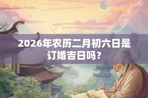 2026年农历二月初六日是订婚吉日吗? 2026年农历二月初六日是订婚吉日吗?