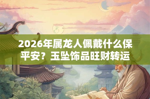 2026年属龙人佩戴什么保平安？玉坠饰品旺财转运