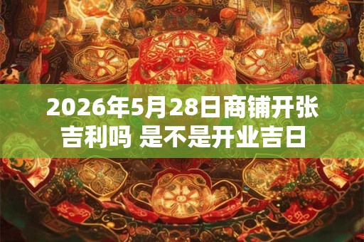 2026年5月28日商铺开张吉利吗 是不是开业吉日