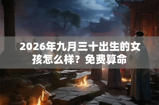 2026年九月三十出生的女孩怎么样？免费算命
