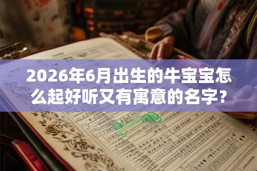 2026年6月出生的牛宝宝怎么起好听又有寓意的名字？