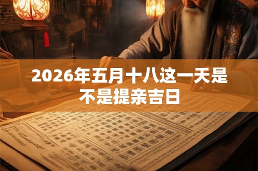 2026年五月十八这一天是不是提亲吉日 2026年五月十八这一天是不是提亲吉日