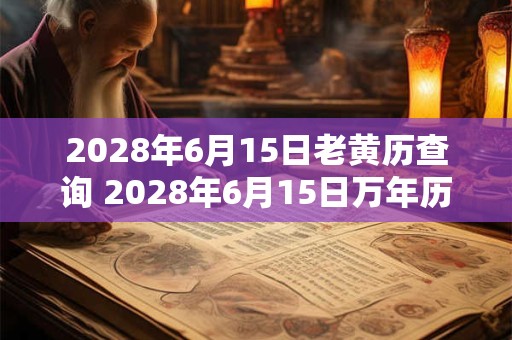 2028年6月15日老黄历查询 2028年6月15日万年历黄道吉日 2028年6月15日老黄历查询 2028年6月15日万年历黄道吉日