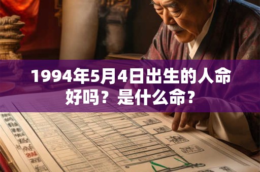 1994年5月4日出生的人命好吗？是什么命？