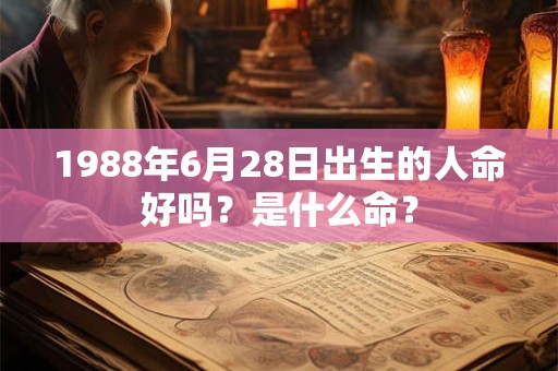 1988年6月28日出生的人命好吗？是什么命？