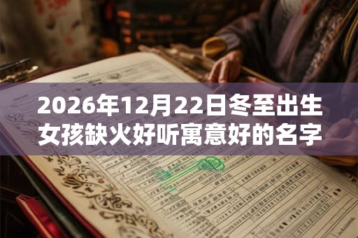 2026年12月22日冬至出生女孩缺火好听寓意好的名字
