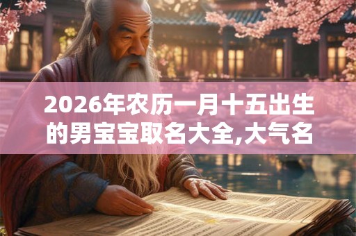 2026年农历一月十五出生的男宝宝取名大全,大气名字
