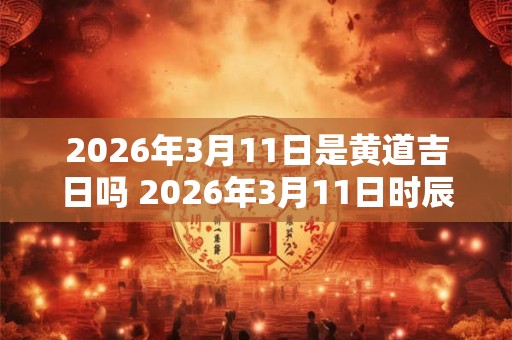 2026年3月11日是黄道吉日吗 2026年3月11日时辰吉凶查询