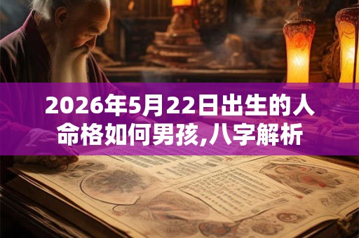 2026年5月22日出生的人命格如何男孩,八字解析 2026年5月22日出生的人命格如何男孩,八字解析