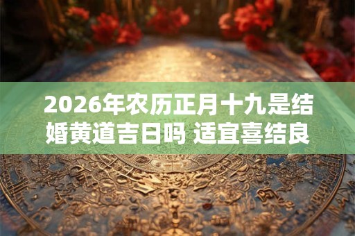 2026年农历正月十九是结婚黄道吉日吗 适宜喜结良缘吗 2026年农历正月十九是结婚黄道吉日吗 适宜喜结良缘吗
