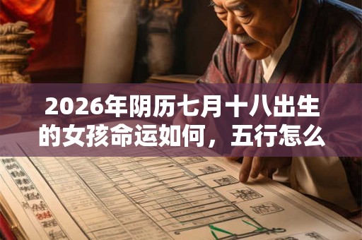 2026年阴历七月十八出生的女孩命运如何，五行怎么样？
