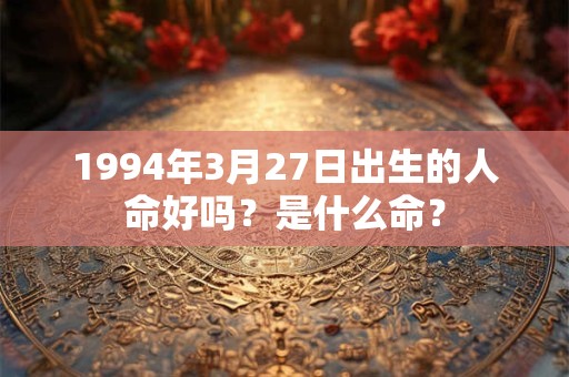 1994年3月27日出生的人命好吗？是什么命？