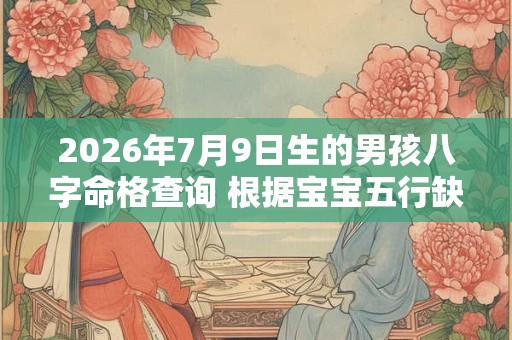 2026年7月9日生的男孩八字命格查询 根据宝宝五行缺失起名字 2026年7月9日生的男孩八字命格查询 根据宝宝五行缺失起名字