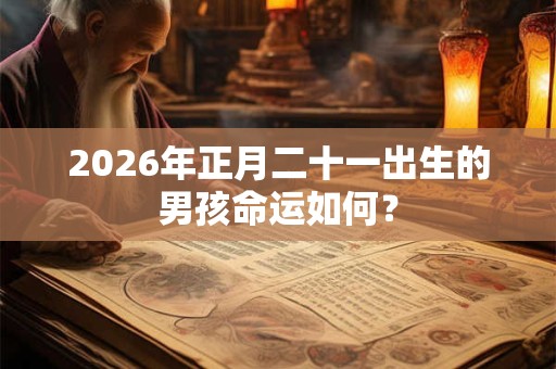 2026年正月二十一出生的男孩命运如何？