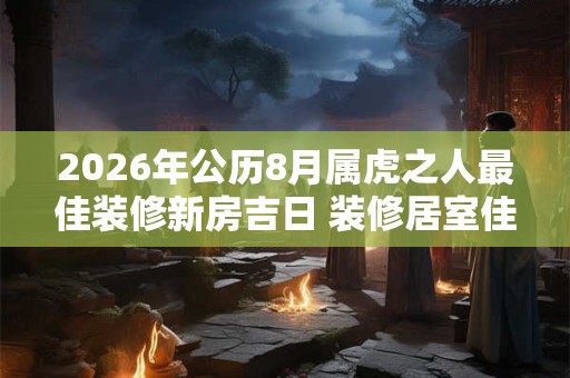 2026年公历8月属虎之人最佳装修新房吉日 装修居室佳期
