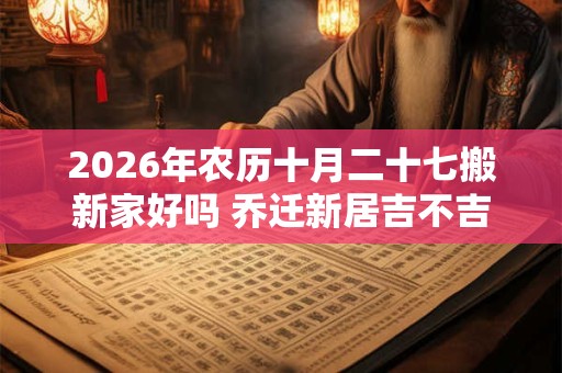 2026年农历十月二十七搬新家好吗 乔迁新居吉不吉利