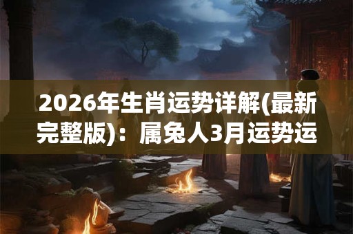 2026年生肖运势详解(最新完整版)：属兔人3月运势运程解读