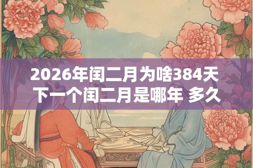 2026年闰二月为啥384天 下一个闰二月是哪年 多久出现一次