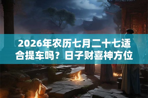 2026年农历七月二十七适合提车吗？日子财喜神方位？
