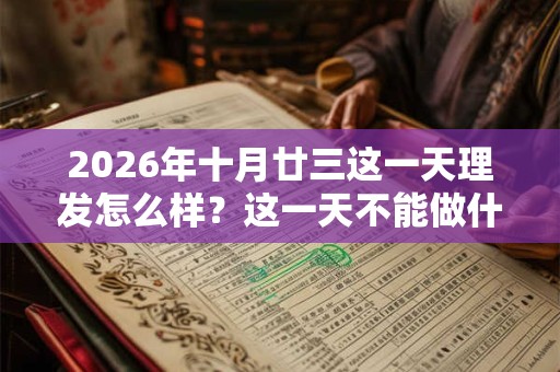 2026年十月廿三这一天理发怎么样？这一天不能做什么