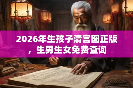 2026年生孩子清宫图正版,生男生女免费查询 2026年生孩子清宫图正版,生男生女免费查询