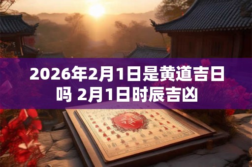 2026年2月1日是黄道吉日吗 2月1日时辰吉凶 2026年2月1日是黄道吉日吗 2月1日时辰吉凶