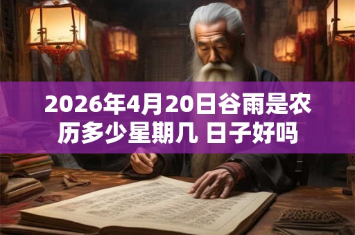 2026年4月20日谷雨是农历多少星期几 日子好吗