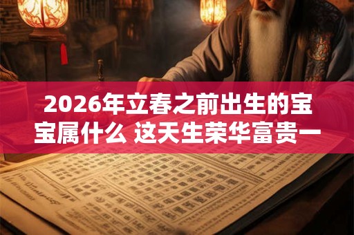 2026年立春之前出生的宝宝属什么 这天生荣华富贵一生