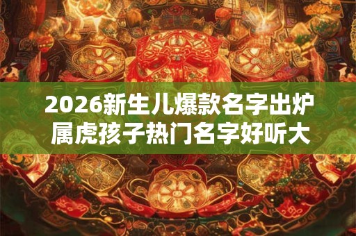 2026新生儿爆款名字出炉 属虎孩子热门名字好听大气