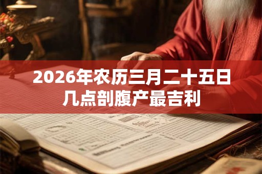 2026年农历三月二十五日几点剖腹产最吉利