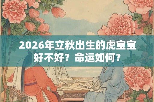 2026年立秋出生的虎宝宝好不好？命运如何？