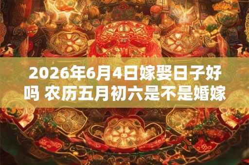 2026年6月4日嫁娶日子好吗 农历五月初六是不是婚嫁吉日