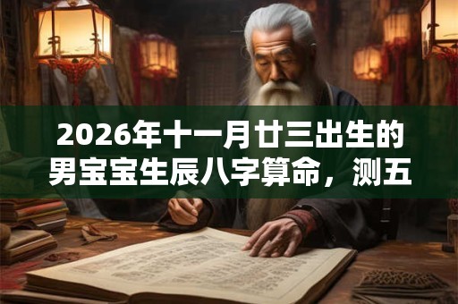 2026年十一月廿三出生的男宝宝生辰八字算命,测五行 2026年十一月廿三出生的男宝宝生辰八字算命,测五行