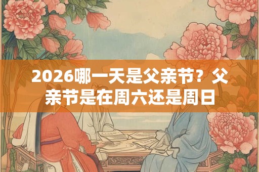2026哪一天是父亲节？父亲节是在周六还是周日