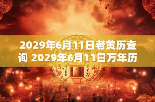 2029年6月11日老黄历查询 2029年6月11日万年历黄道吉日