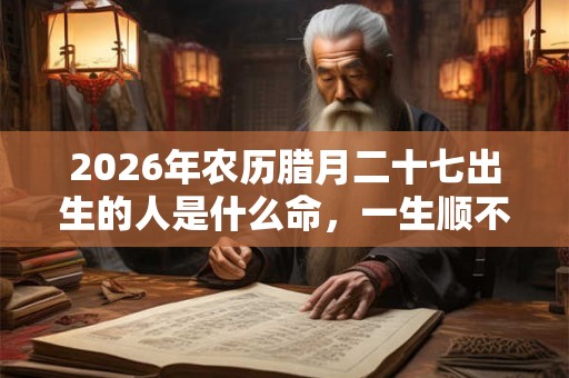 2026年农历腊月二十七出生的人是什么命,一生顺不顺? 2026年农历腊月二十七出生的人是什么命,一生顺不顺?