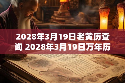 2028年3月19日老黄历查询 2028年3月19日万年历黄道吉日