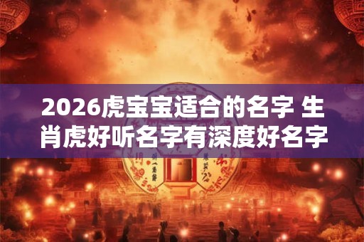 2026虎宝宝适合的名字 生肖虎好听名字有深度好名字