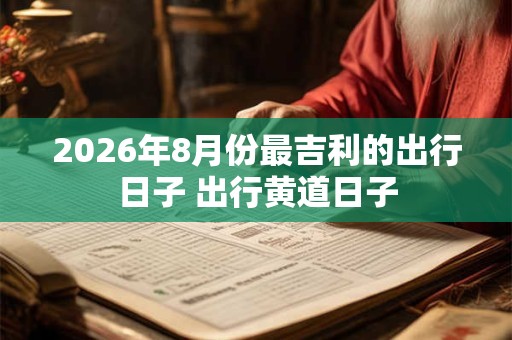 2026年8月份最吉利的出行日子 出行黄道日子