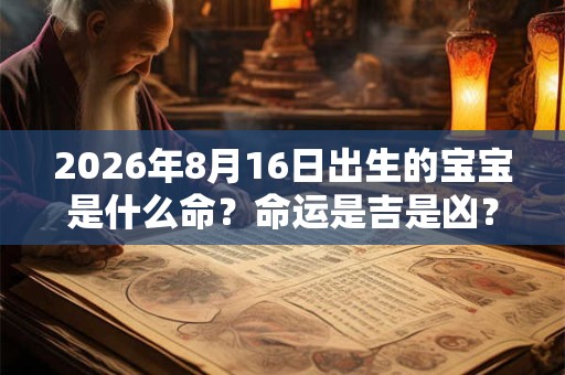2026年8月16日出生的宝宝是什么命？命运是吉是凶？